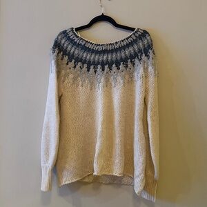 Free People Baltic Fair Isle Sweater Small
